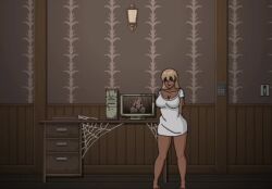 1boy 1girls 2d chocolate_and_vanilla clothed_sex cowgirl_position crimson_bird cum cum_in_pussy cum_in_pussy cum_inside dark-skinned_female game_cg light-skinned_male lustful_spirit_hunt sex sex_from_behind shaking_butt straight tagme video