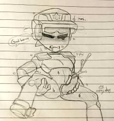 brawl_stars cum jacking_off jackys_dick lawrie_(brawl_stars) line male_only masturbation pencil_(artwork) robot robot_boy sketch uncolored