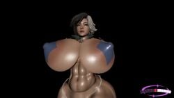 3d 3d_(artwork) 3d_animation 3d_model alternate_ass_size alternate_body_type alternate_breast_size animated bouncing_breasts close-up covered_nipples heels huge_ass huge_breasts kunaboto_(style) luna_snow luna_snow_(marvel_rivals) marvel_rivals musclegut music nipple_pasties practically_nude randoxwando slutty_clothes smiling tagme thick_thighs venus_body video walking wide_hips