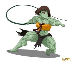 abs biceps breasts female matl muscles muscular muscular_arms muscular_female muscular_legs muscular_thighs pecs weapon whip