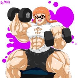 abs biceps extreme_muscles female inkling matl muscles muscular muscular_arms muscular_female muscular_legs muscular_thighs needs_breasts pecs splatoon weights