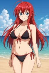 ai_generated beach bikini hentai high_school_dxd pechos rias_gremory tetas_grandes