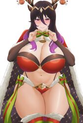 1girls abs blush breasts female gojiette large_breasts looking_at_viewer lustful_gaze muscular muscular_female original_character tharja_(winter)_(fire_emblem)_(cosplay) thick_thighs