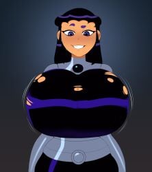 1girls absurd_res absurd_resolution absurdres big_breasts blackfire blush blushing breasts breasts_bigger_than_head cleavage dc dc_comics female female_focus female_only front_view g3mma hi_res high_resolution highres huge_breasts hyper_breasts komand'r large_breasts long_hair massive_breasts purple_eyes purple_hair ripped_clothing ripped_shirt simple_background skirt smile smiling solo solo_female solo_focus sweat sweatdrop sweating sweaty sweaty_face tamaranean teen_titans top_heavy torn_clothes torn_clothing torn_shirt viewed_from_front wardrobe_malfunction ych
