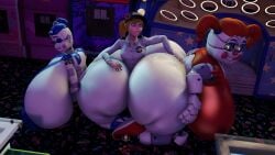 3d angry animatronic ass ass_to_ass ballora_(fnafsl) blonde_hair blue_hair breasts brown_eyes cap circus_baby_(fnaf) closed_eyes clown clown_girl five_nights_at_freddy's five_nights_at_freddy's:_security_breach five_nights_at_freddy's:_sister_location freckles green_eyes hand_on_butt hat huge_ass huge_breasts hyper hyper_ass hyper_breasts oakensfm pale_skin red_hair robot robot_girl scottgames sharp_teeth steel_wool_studios vanessa_(fnaf) woodworksfm