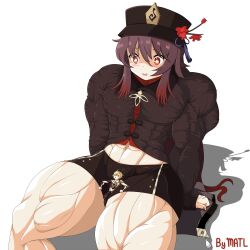 abs biceps female genshin_impact hyper_muscles matl muscles muscular muscular_arms muscular_female muscular_legs muscular_thighs needs_breasts pecs