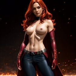 1girls ai_generated beautiful beautiful_face belly_button breasts_out casual_exposure casual_nudity casual_topless exposed_breasts female female_focus female_only fire fire_background ginger ginger_female ginger_hair human human_female jean_grey jeans jeans_only light-skinned_female light_skin marvel marvel_comics marvel_girl medium_breasts medium_hair movie_poster nhumanfuture original outdoor_nudity outdoors pants partially_clothed partially_clothed_female partially_undressed perfect_body perfect_boobs photorealistic posing public public_nudity realistic realistic_textures red_hair redhead_female topless topless_female x-men x-men_evolution