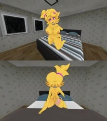 1boy 1girls 3d 3d_(artwork) big_ass big_breasts chiku chiku_(cryptia) fazclaire's fazclaire's_nightclub female five_nights_at_freddy's fredina's_nightclub furry furry_female gregory_(fnaf) male nude robot robot_girl scottgames sfm