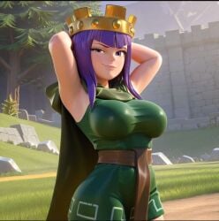 archer queen (clash of clans) from clash (series) by artist request