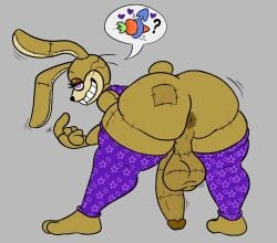 2026 4_fingers anal_request anthro anus armwear backsack balls beckoning big_butt black_nose bottomless bottomless_anthro bottomless_male buckteeth butt circumcised clothed clothing digital_drawing_(artwork) digital_media_(artwork) english_description erection eyelashes fingers five_nights_at_freddy's five_nights_at_freddy's:_help_wanted ftrashpickle fuzzycapsule08 genitals gesture glitchtrap grey_background half-closed_eyes heart_symbol hi_res humanoid_genitalia humanoid_penis lagomorph legwear leporid long_ears looking_back male mammal narrowed_eyes penis perineum purple_armwear purple_clothing purple_eyes purple_legwear purple_topwear purple_vest question_mark rabbit rear_view requesting scottgames scrotum_flap seam_(sewing) sex_request simple_background small_tail smile solo stitch_(sewing) tail teeth thick_thighs topwear vest whiskers