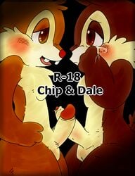 2boys balls blush chip chip_'n_dale_rescue_rangers chipmunk comic dale disney english_text gay kesu_pu male male_only mammal penis rodent tears testicles text yaoi