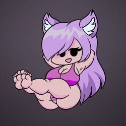 1girls armpits arms_behind_head barefeet barefoot big_breasts bra breasts cat_ears cat_girl catgirl chibi clothed clothes clothing feet female female_only fnf fnf_mod fnf_mods foot_fetish foot_focus friday_night_fappin friday_night_funkin friday_night_funkin_mod jessy_(oc) oc original_character pink_bra pink_hair pink_underwear soles thick thick_thighs thighs toes underwear