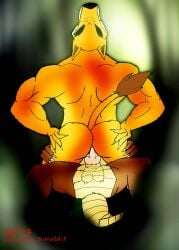 2014 2boys anal ass balls claws colored crash_(series) dated dingodile feline furry gay male male_only muscular orange_fur penis ronald-f ronaldf soliderwesker tail thylacine tiger tiny_tiger video_games yaoi