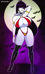 big tiddy goth gf from halloween by atomickingboo