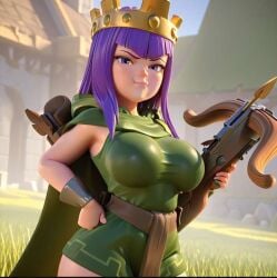 archer queen (clash of clans) from clash (series)