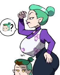 2girls amity_blight ass blue_eyes breasts disney female female_only golden_eyes green_hair inconvenient_breasts kams_volumen2 massive_ass massive_breasts massive_butt massive_thighs meme meme_reference milf multiple_girls odalia_blight the_owl_house thick_thighs thighhighs thighs voluptuous