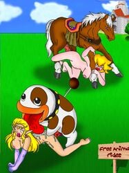 2boys 2girls crossover empty_(artist) epona equine equine_penis feral feral_on_female forced horse horsecock mario_(series) nintendo ocarina_of_time poochy princess_peach princess_zelda rape rule_63 super_mario_bros. the_legend_of_zelda yoshi's_island zelda_(ocarina_of_time) zoophilia