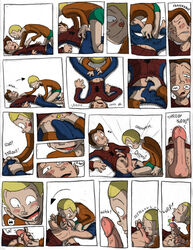 2boys blonde_hair brothers brown_hair clothing cock_hungry comic cum_hungry dean_venture drool erection erection_under_clothes gay handjob hank_venture holding_penis incest legs_held_open licking looking_at_penis male_only oral_sex pants_around_one_leg pants_down pants_pulled_down penis_grab penis_lick penis_out precum_drip spread_legs tagme teen_boy teenager tongue_out twin_brothers twincest twins undressing_partner venture_brothers yaoi