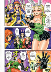 animal_ears blonde_hair bunny_girl_(dq8) clothing comic dragon_quest dragon_quest_viii dress erect_nipples erect_nipples_under_clothes headband hero_(dq8) hikami_dan large_breasts morrie_mozzarella