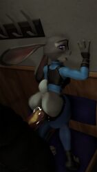 3d_(artwork) 9:16 anal ass bodily_fluids clothed clothed_sex clothing cum deskai digital_media_(artwork) disney duo faceless_character faceless_male female from_behind_position fur furniture genital_fluids genitals grey_body grey_fur hi_res judy_hopps lagomorph leporid looking_back male male/female mammal open_mouth penis police police_uniform rabbit sex size_difference solo_focus source_filmmaker_(artwork) uniform zootopia