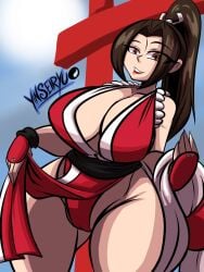 big_breasts fatal_fury female mai_shiranui snk thick_thighs yinseiryu