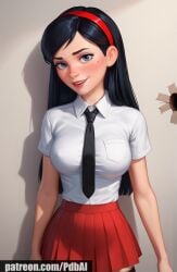 big_breasts large_breasts pdbai school_uniform schoolgirl stockings tagme the_incredibles violet_parr