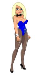 1girls aged_up bare_shoulders big_breasts bimbo blonde_hair blue_eyes blue_ribbon bow bracelet bunnysuit busty cameltoe cleavage curvy disney disney_channel erect_nipple erect_nipples eyeliner female female_only fnbman freckles front_view glasses high_heels hourglass_figure human jessica_(kim_possible) kim_possible large_breasts leotard long_hair looking_at_viewer makeup nipple_bulge older pantyhose ribbon shiny shiny_skin simple_background solo standing teenage text voluptuous white_background wide_hips yellow_hair