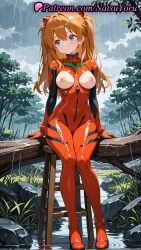 1girls 2025 ai ai_assisted ai_generated anime anime_style asuka_langley_sohryu bangs blue_eyes blush bodysuit breastless_clothes breasts breasts_out brown_hair bust busty closed_mouth clothing cloud cloudy_sky female_focus female_only female_solo forest full_body gloves grass hair_between_eyes hair_pods hairpods headgear hentai hi_res high_quality high_resolution highres interface_headset latex log long_hair looking_at_viewer looking_away looking_to_the_side medium_breasts multicolored_bodysuit natsuyoru nature neon_genesis_evangelion nipples nipples_outside non-asian orange_hair outdoors patreon pilot_suit plugsuit rain red_bodysuit red_hair rock sitting skin_tight sky smile solo solo_female stable_diffusion stool tree twintails two_side_up uncensored_nipples voluptuous voluptuous_female water wet