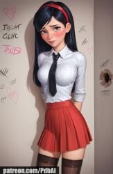 big_breasts large_breasts pdbai school_uniform schoolgirl stockings tagme the_incredibles violet_parr