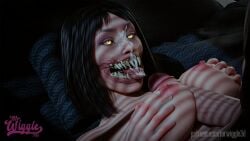 1boy 1girls 3d big_breasts black_hair breasts cum cum_on_face digitalhell erection faceless_male female male mileena monster_girl mortal_kombat_11 nipples paizuri penis satisfied_look sharp_teeth tongue tongue_out yellow_eyes