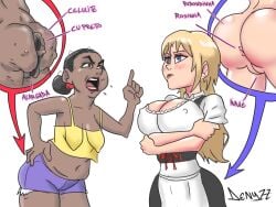 ass asshole black_ass blonde_hair denyzz fat_ass favela german gross perfect_ass pussy_juice ugly_female ugly_woman