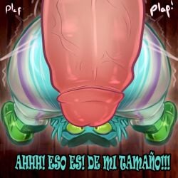 (sfc) alternate_version_available ass ass_up_face_down big_ass big_penis brawl_stars eve_(brawl_stars) headlong open_legs penis sfcompany1e_(artist) taped_anus taped_pussy torn_clothes v_sign