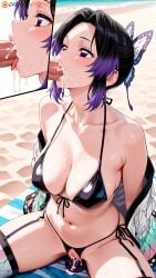 after_rape after_vaginal ai_generated beach big_breasts bikini black_bikini black_bra black_hair blowjob blowjob_face blush butterfly_hair_ornament cum cum_in_mouth cum_in_pussy cum_inside cum_on_body cum_on_breasts cum_on_face deep_blowjob deep_penetration deepthroat demon_slayer dildo dildo_in_pussy hair_ornament kimetsu_no_yaiba kochou_shinobu multicolored_hair multiple_views nnnyr pleasure_face purple_eyes purple_hair short_hair sitting sitting_on_beach sitting_on_dildo sitting_on_sand spread_legs stable_diffusion sucking sucking_penis swimsuit thong thong_bikini tongue tongue_out visible_pussy white_skin