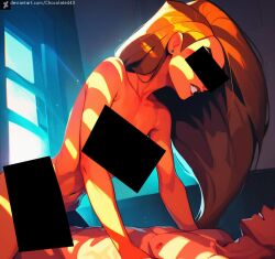 1girl kim_possible long_hair medium_breasts muscle nsfw sex stomach sunlight