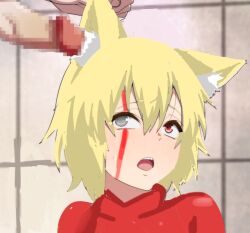 anime bare blood brain cat_ears censored_penis crying cum ear ear_fuck femboy fuck in kikimk leaking mouth out shoulders snuff trap