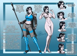 1girls blue_eyes blush character_profile character_sheet female female_only nude tagme targetmaster white_skin