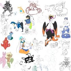 (milotic artesjsc big_breasts breasts cleavage cow_print female huge_breasts nipples pokemon pokemon_(species) tagme