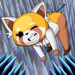 aggretsuko ailurid anyplant088 butt_hurt female fur hi_res mammal red_panda retsuko sanrio semidraws solo