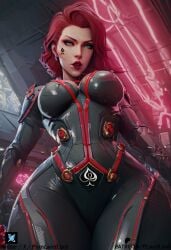 ai_generated big_ass big_breasts big_butt blacked blackwidow blackwidowx hero marvel marvel_comics marvel_girl marvel_rivals natasha natasha_romanoff patreon patreon_username pornlandlord qos sweat sweatdrop sweating sweaty