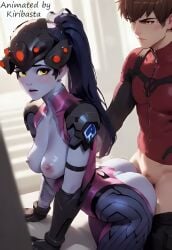 ai_generated anal anal_sex animated belliora big_ass big_breasts big_penis big_thighs black_hair blowjob doggy_style fellatio from_behind helmet kiribasta sperm spread_legs suit tagme vaginal_penetration vaginal_sex video widowmaker