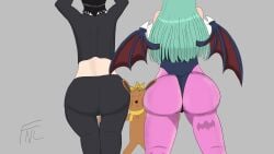 big_ass chainsaw_man darkstalkers freeandlit fumiko_mifune_(chainsaw_man) morrigan_aensland original_character