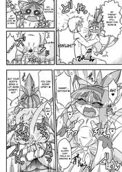 anthro comic cum cum_inside english_text eyewear feline feline female glasses greyscale human human_on_anthro interspecies male mammal midori_(nakagami_takashi) monochrome nakagami_takashi penis pussy size_difference stomach_bulge tagme tears text vaginal_penetration