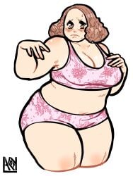 bathing_suit bbw bikini blushing chubby chubby_female flustered haru_okumura lakygt okumura_haru persona persona_5 sega thick_thighs wide_hips