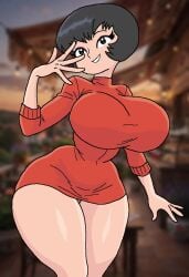 1girls 2020s 2026 2d 2d_(artwork) ag_art_account big_breasts black_hair breasts clothed clothed_female clothing female female_only jucika jucika_(comic) light-skinned_female light_skin png short_hair