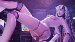 1boy 1girls female male male/female nude nude_female nude_male nyrouh overwatch overwatch_2 partial_male sex shion_(overwatch) straight unseen_male_face white_background white_hair