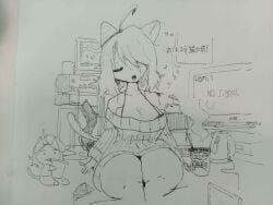 1girls 2026 bottomless bottomless_female breasts female female_only oc original_character tagme tagme_(artist) tagme_(character) thighs traditional_art traditional_media traditional_media_(artwork)