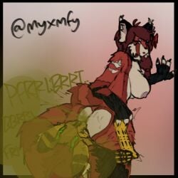 against_wall analingus anthro big_ass big_breasts dominant_female facesitting fart fart_cloud fart_fetish farting farting_in_face farting_in_mouth farting_on_another farting_on_face farts femdom furry milf myxmfy red_panda red_panda_ears red_panda_girl red_panda_tail rimming submissive_male suffering suffocating suffocation tagme
