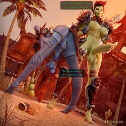 armor armored_female ass_up bent_over blender_(software) blender_cycles blue_body comic durotan futa_only futanari green_body guard hard_cock horde magniym orc_(warcraft) orgrimmar presenting_anus presenting_ass presenting_penis restrained spread_legs troll_(warcraft) warcraft world_of_warcraft