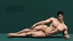 bara big_tits iron_fist male_thong marvel marvel_comics marvel_rivals muscular muscular_arms muscular_legs muscular_male muscular_thighs posing thong thong_only