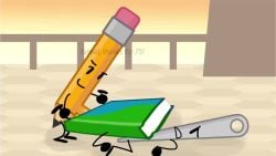 battle_for_dream_island battle_for_dream_island_again bfb bfdi bfdia blowjob book_(bfdi) moaning needle_(bfdi) object_shows pencil_(bfdi) penetration penis tagme threesome video